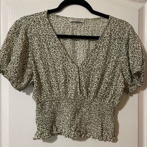 Papercrane Short Sleeve Smocked Waist Surplus